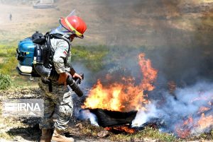 آمادگی ارتش برای مقابله با آتش‌سوزی‌های احتمالی خوزستان