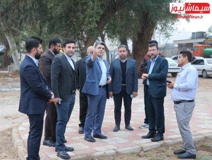بازدید میدانی شهردار و فرماندار مسجدسلیمان از روند اجرایی برخی پروژه های شهری   