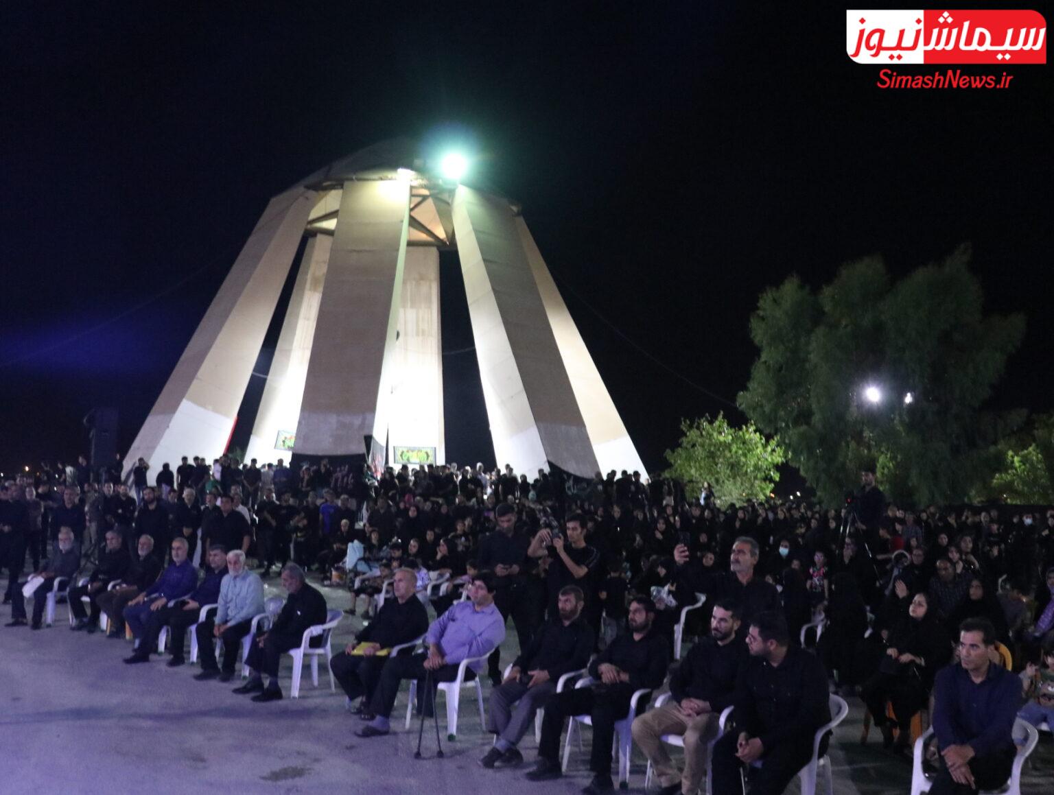 برگزاری مراسم عزاداری شام غریبان در تپه شهدای گمنام مسجدسلیمان