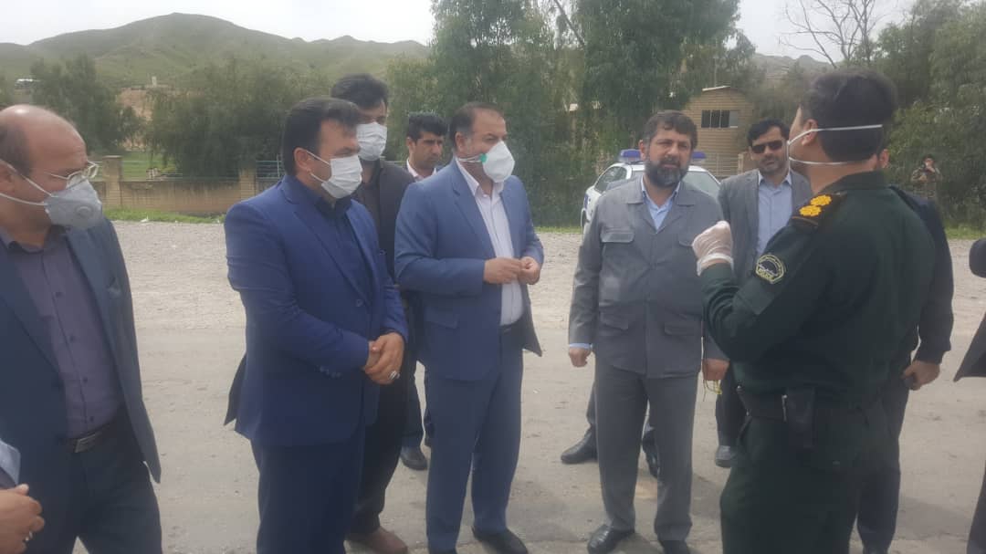 بازدید دکتر شریعتی استاندار و مدیر کل ستاد بحران استان خوزستان از ایستگاه بازرسی ورودی شهرستان مسجدسلیمان