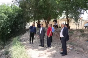 بازدید شهردار مسجدسلیمان از پروژه احداث کانال دفع آبهای سطحی محله نفتک لین