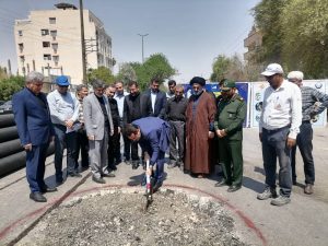 کلنگ زنی بخش سوم طرح جامع فاضلاب شهری مسجدسلیمان با اعتباری بالغ بر ۲۰۸ میلیارد تومان