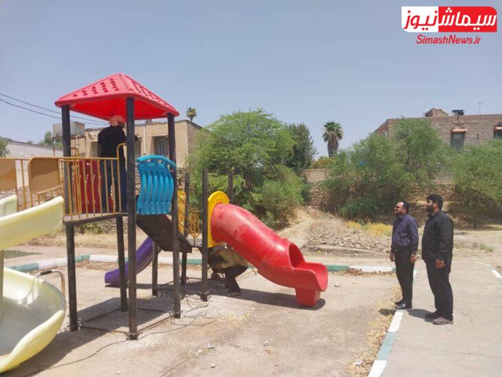 نصب ست وسایل بازی در بوستان چمران منطقه هشت بنگله