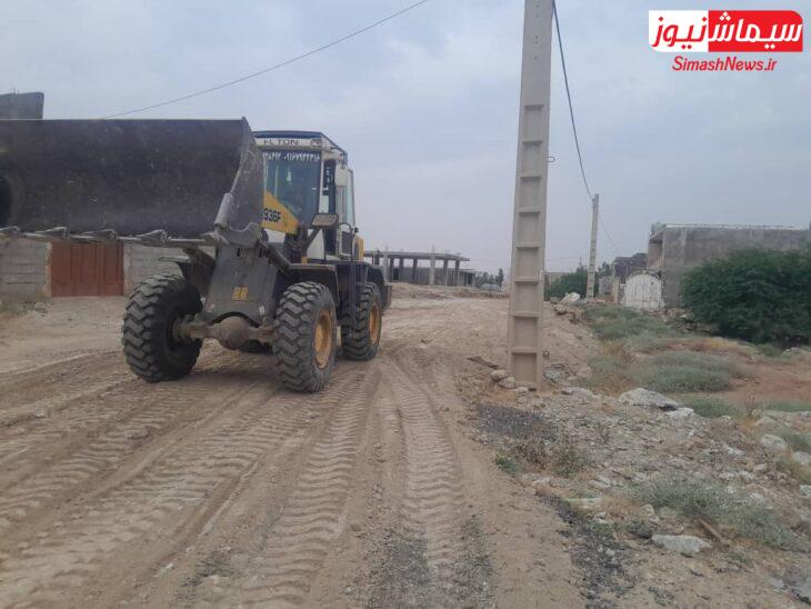 عملیات تسطیح معابر منطقه نمره دو توسط شهرداری مسجدسلیمان اجرا شد