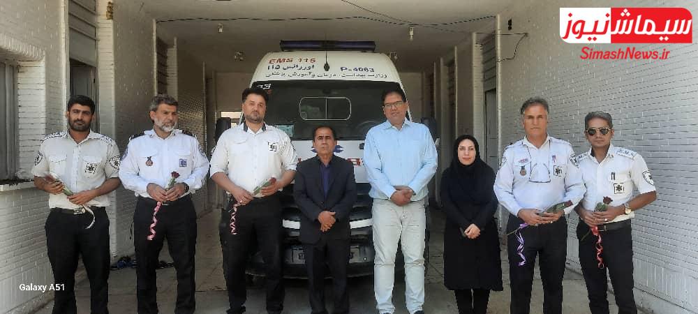 بازدید مدیر شبکه بهداشت ودرمان مسجدسلیمان از پایگاه های اورژانس ۱۱۵ و قدردانی از پرسنل اورژانس پیش بیمارستانی