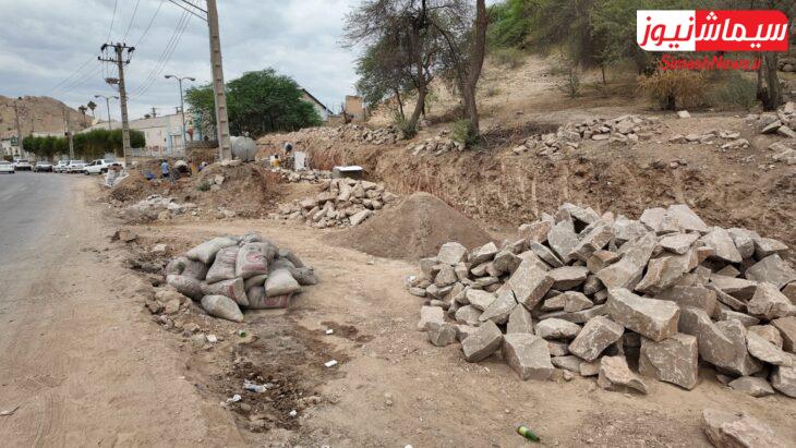 اجرای عملیات تعریض میدان جانباز به مین آفیس توسط شهرداری مسجدسلیمان