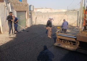 آغاز آسفالت‌ریزی کوی شهید شکرالله راکی منطقه نمره هشت پس از سال‌ها انتظار