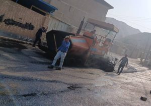 بهسازی و آسفالت معابر اطراف مسجد جامع منطقه نمره یک توسط شهرداری مسجدسلیمان