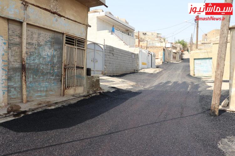 آسفالت محلات محروم و کمتر توسعه یافته در دستور کار / عملیات آسفالت محله داریوش محمدی یه اتمام رسید