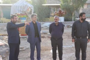 بازدید میدانی آرش قنبری شهردار، معاونت فنی و امور زیربنایی و معاونت خدمات شهری شهرداری مسجدسلیمان از پروژه های عمرانی شهرداری