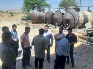 بازدید محمد خسروی شهردار مسجدسلیمان از کارخانه آسفالت