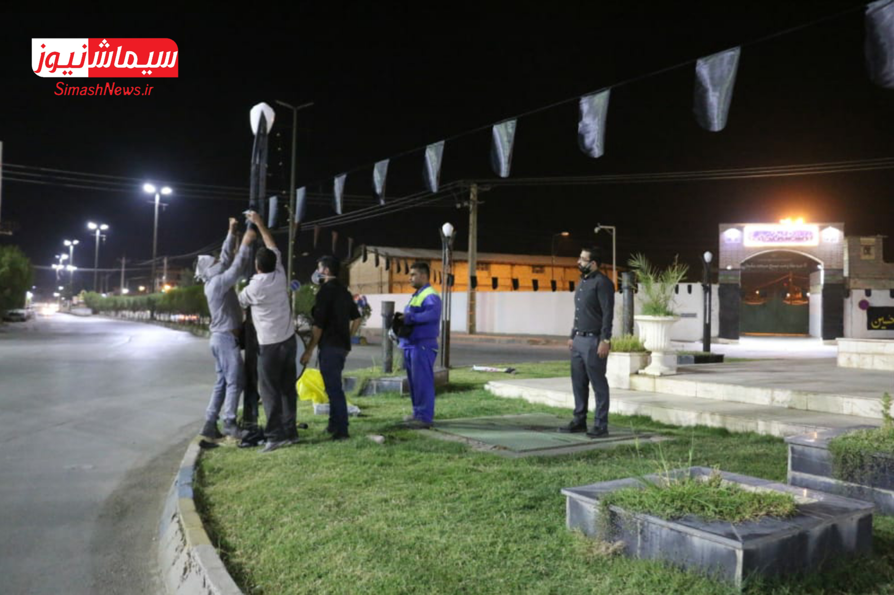 خیابان های مسجدسلیمان برای استقبال از ماه محرم سیاه پوش شد