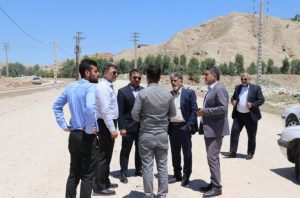 بازدید شهردار مسجدسلیمان از پروژه های بلوار دوم شهری و پل داریوش محمدی