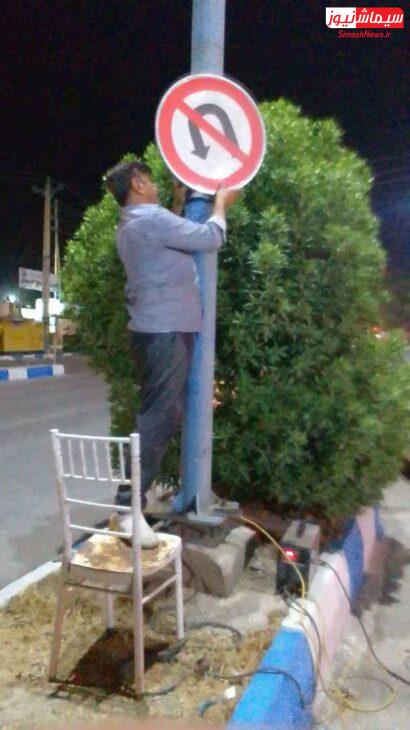 جانمایی و نصب تابلوهای ترافیکی در بلوارها و معابر اصلی سطح شهر