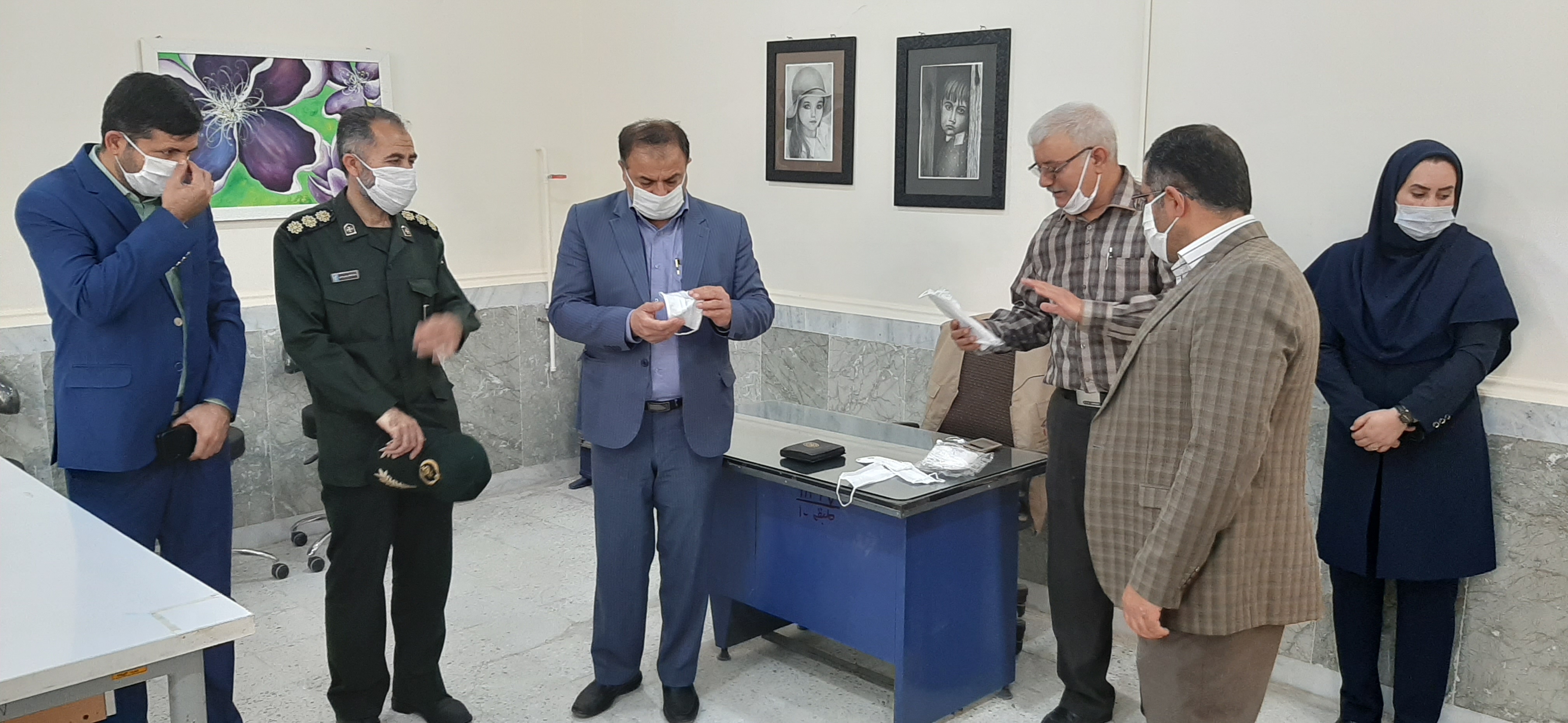 کارگاه تولید ماسک بهداشتی در مرکز فنی حرفه ای شهرستان مسجدسلیمان شروع بکار کرد